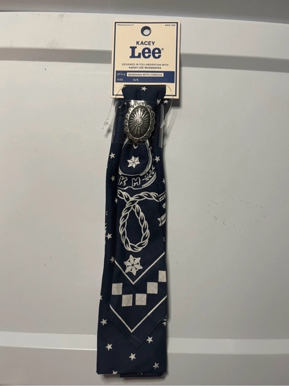 Kacey Lee bandana scarf with concho